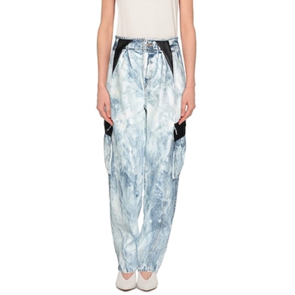 Celine Cargo Jean W/ Leather